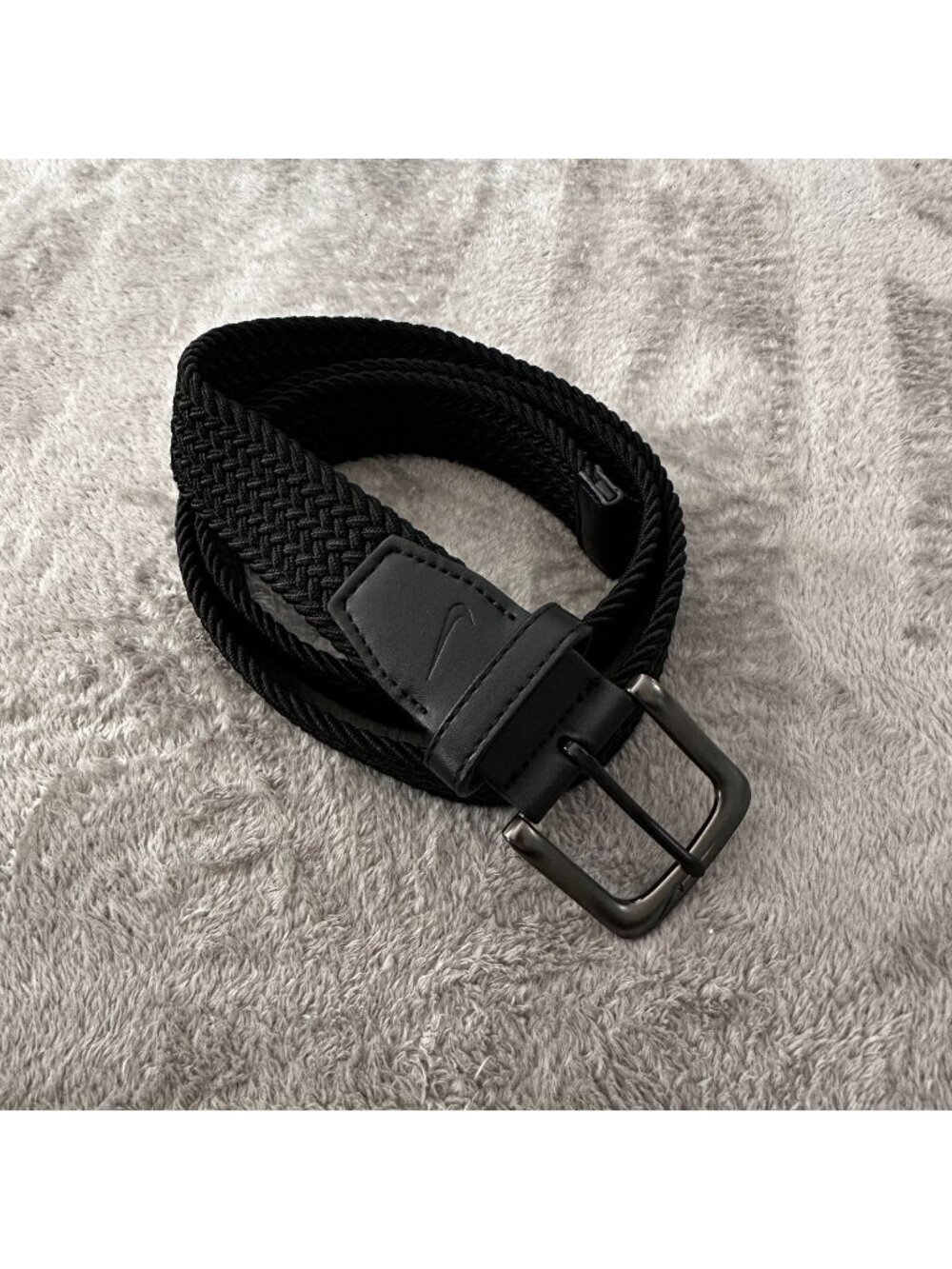 Nike Black Stretch Woven Belt Men's One Size XL Golf Active